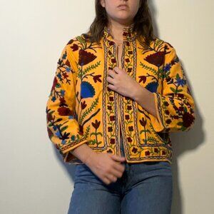 Handmade Embroidered Jacket – Vibrant Folk-Inspired Statement Piece
